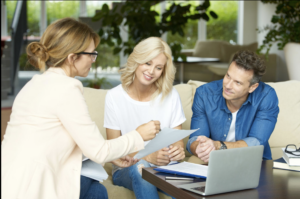 Real estate professional explaining agency relationships
