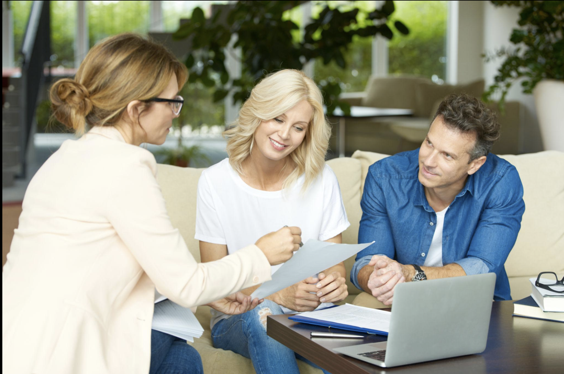 Real estate professional explaining agency relationships