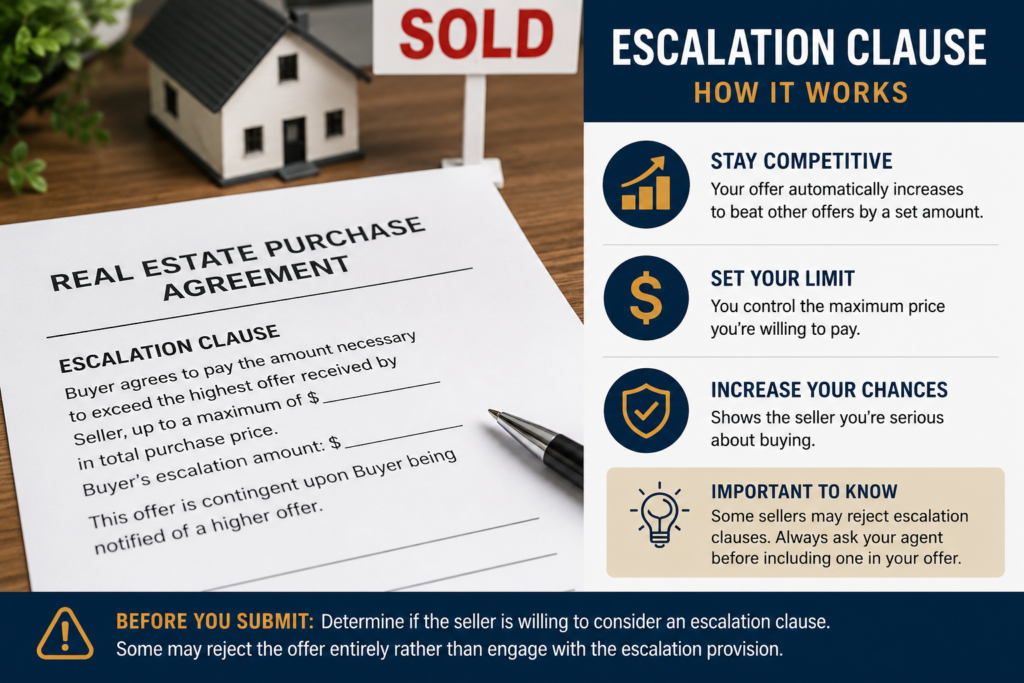 Blind bids versus escalation clauses in a multiple-offer real estate sale